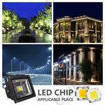 LED COB Chip carré blanc jaune 20W 30W 50W modernes spots publicitéextérieur