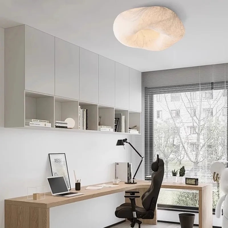 lampe moderne marbrée blanc beige éclairage quotidien variateur télécommande monté surface cuisine
