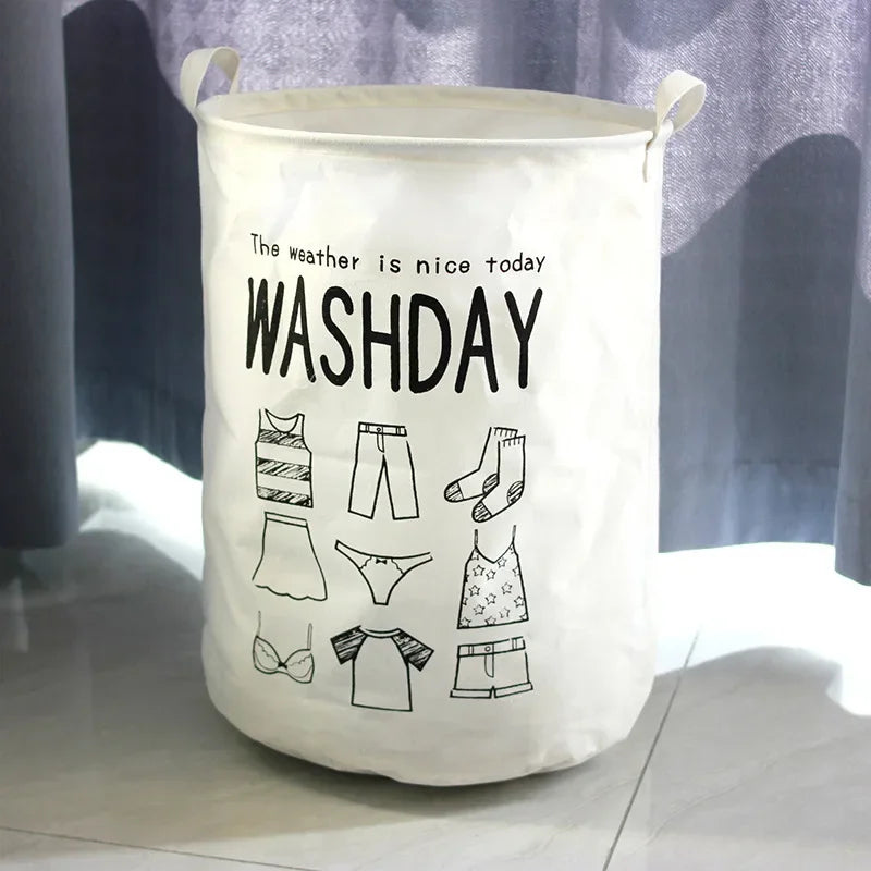 panier linge pliable poignées moderne multicolore imprimé animaux végétaux respectueux environnement