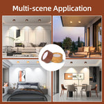 lampe led encastrable bois grain moderne salon cuisine 220v toucher interrupteur walnut blanc