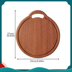 planche découper bois naturelle rustique poignées circulaires fourchette cuillère tartine pain