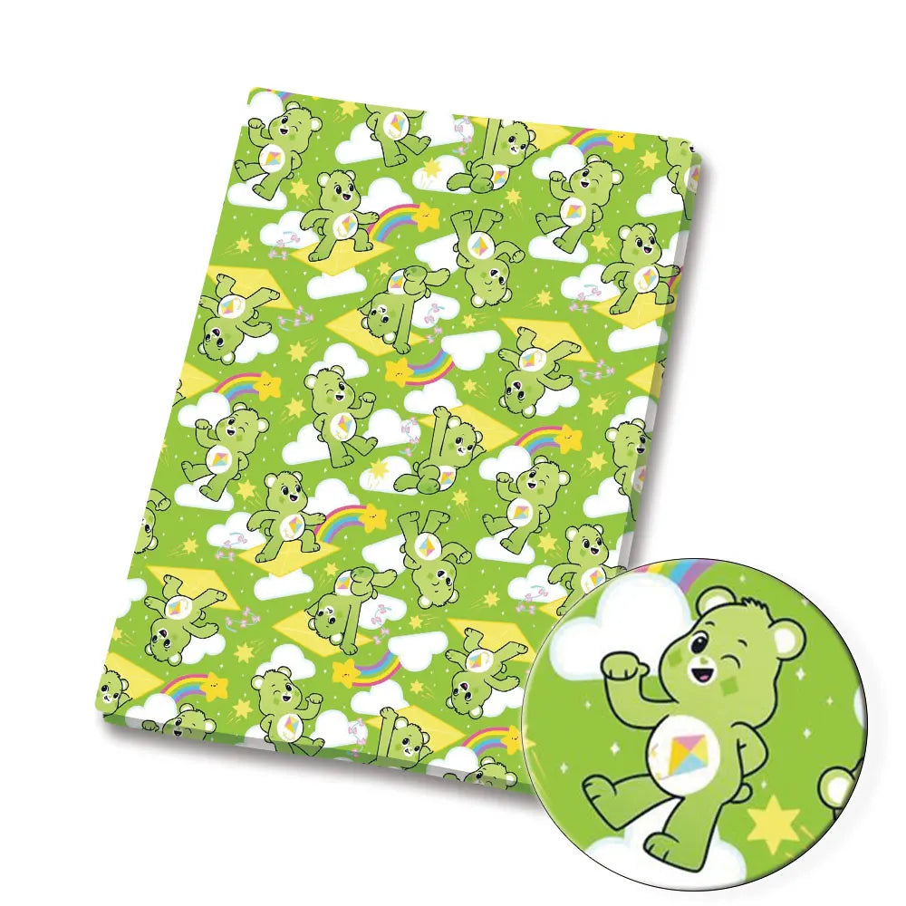 serviettes papier multicolores motifs personnages mignons coeurs arc ciel champignons dessin animé