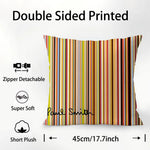 housse coussin multicolore rayures horizontales contemporain non toxique polyester fixations