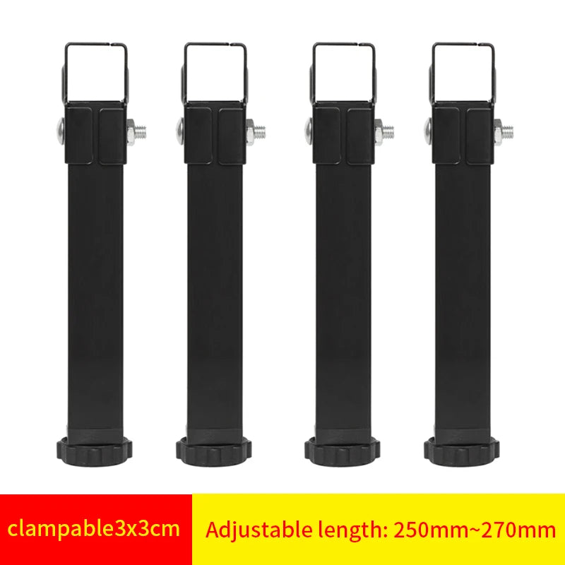 supports pied lit métal fer noir vis serrage industriel meubles réglables hauteur ajustable fond