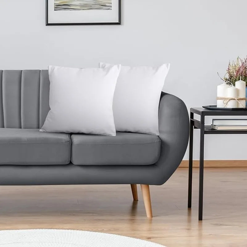insert d'oreiller carré blanc texture lisse moderne 35cm 35cm polyester coton lavable machine toutes