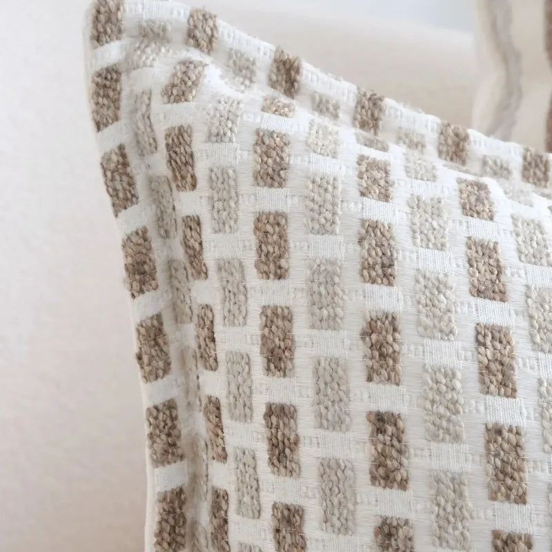housse coussin carrée motif géométrique moderne coton polyester 30x50cm 45x45cm decoration maison voiture