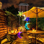 Mobile lumineux solaire multicolore figurines animales deco balcon jardinextérieur led