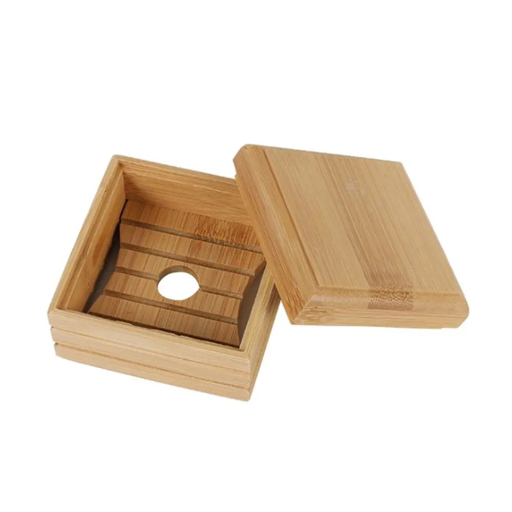 support savon bois bambou rayures horizontales moderne salle bain portable naturel minimaliste