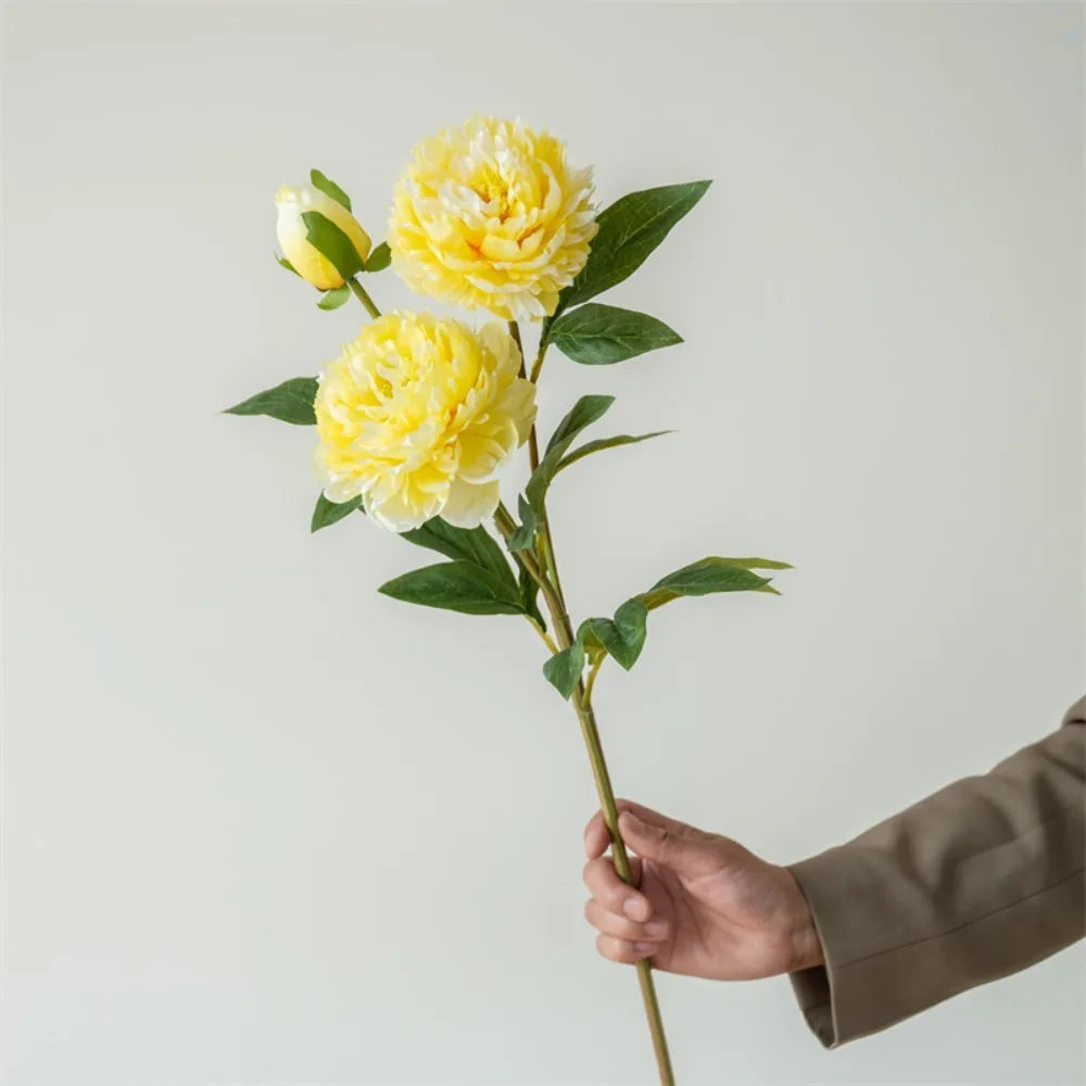 bouquet fleurs artificielles pivoines blanc rose rouge decoration maison anniversaire mariageintérieur