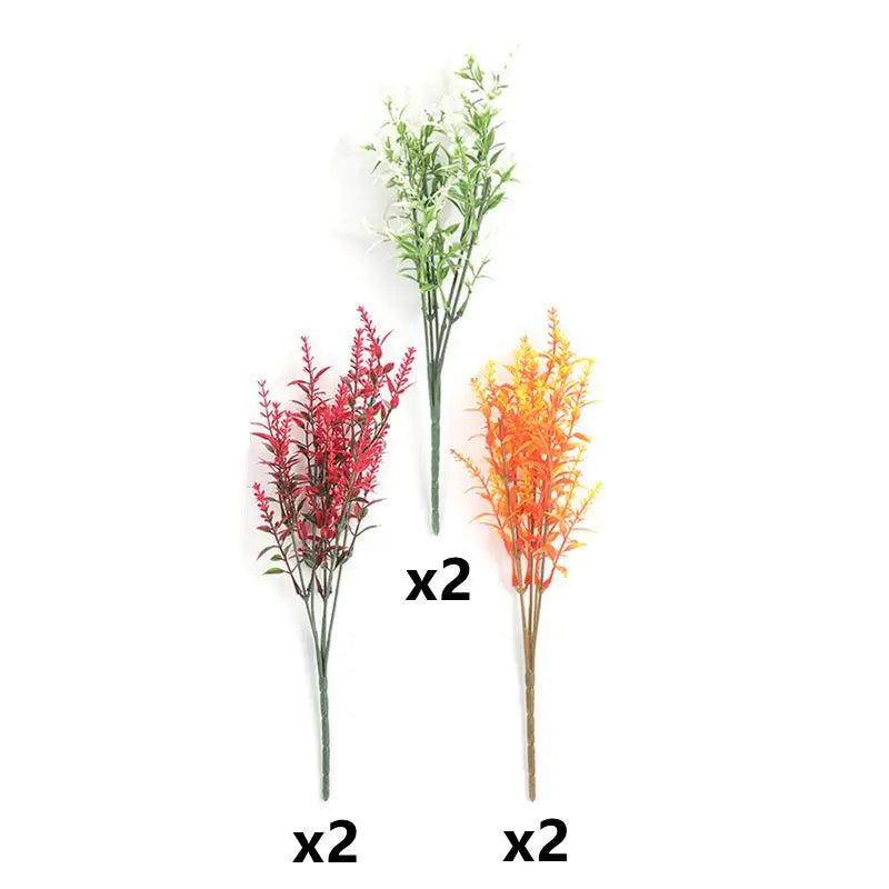 décoration intérieure moderne bouquet artificiel lavande violet rouge jaune vase minimaliste