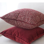 housses coussins décoratifs velours polyester carrés rouges contemporains lit chaise voiture adhésives simples