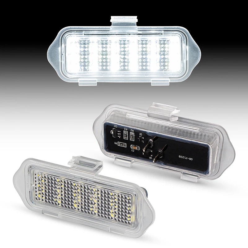 lampe led voiture transparente clips moderne câble connecteur puissance 18smd plug play