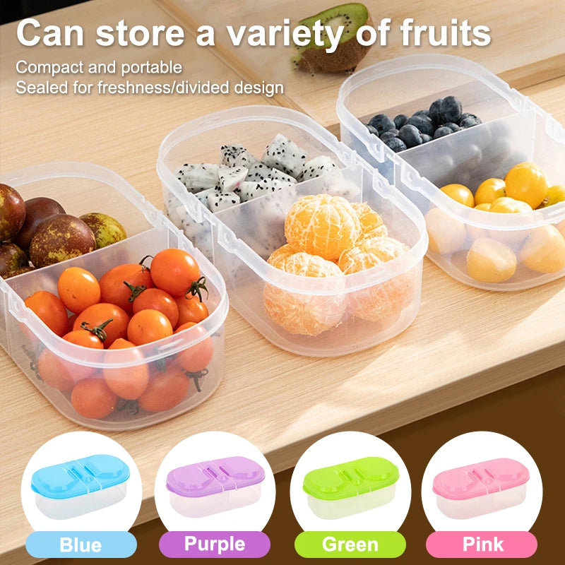 boîtes rangement fruits transparentes modernes clips poignées multifonctionnelles