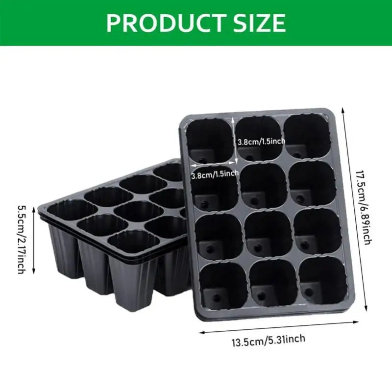 plates bandes noires semis légumes 12 trous pots fleurs plantes arrosoir grille dimensions cultivez
