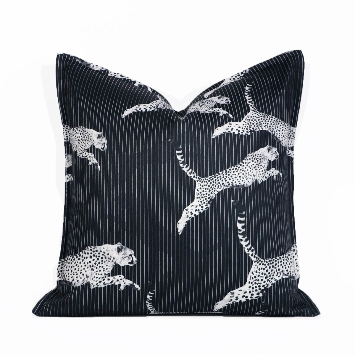 coussin imprimé léopard noir rayures moderne adhésif 100 polyester 40x40cm décoration maison commerciale voiture