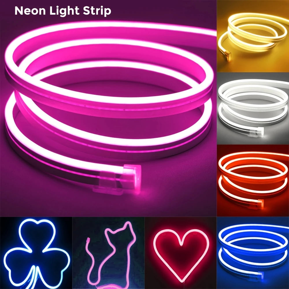 ruban led flexible 5m rouge vert bleu blanc orange rose violet adhésif moderne lisse