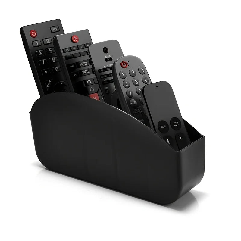 organisateur télécommandes smartphone rangement noir moderne réutilisable sans electricité matériau pp