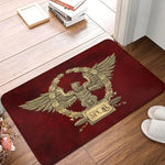 tapis rouge foncé aigle spqr antidérapant moderne classique bain chambre couloir sol
