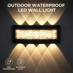 lampe murale led moderne noire ip55 résistante alimentation 110v 220v 7w 9w 11w