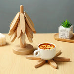 Ensemble de coussinets isolants en bois pour protection table