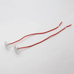 interrupteur tactile rouge fil argenté technique industriel transparent sans lampe