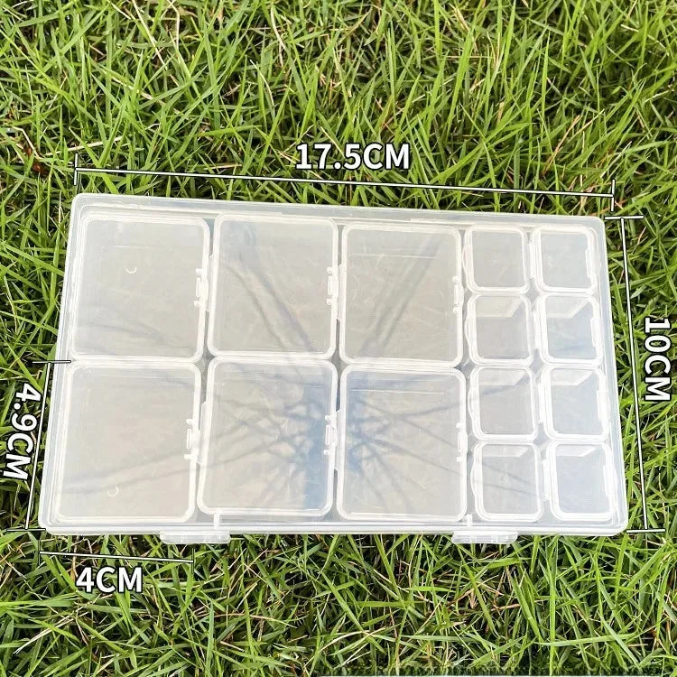 boîte rangement bijoux transparent grands compartiments 28 petits compartiments clips