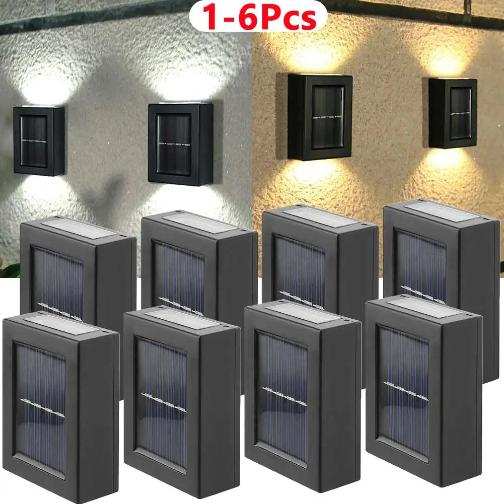 lampe solaire murale noire moderne semi transparente éclairage extérieur sécurité jardin clôture