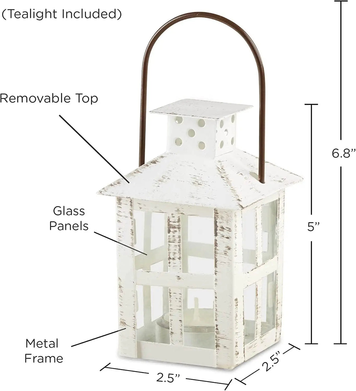 lanterne blanche rustique bougie led polka dots bois transparent maison mariage centro tabla decoratif