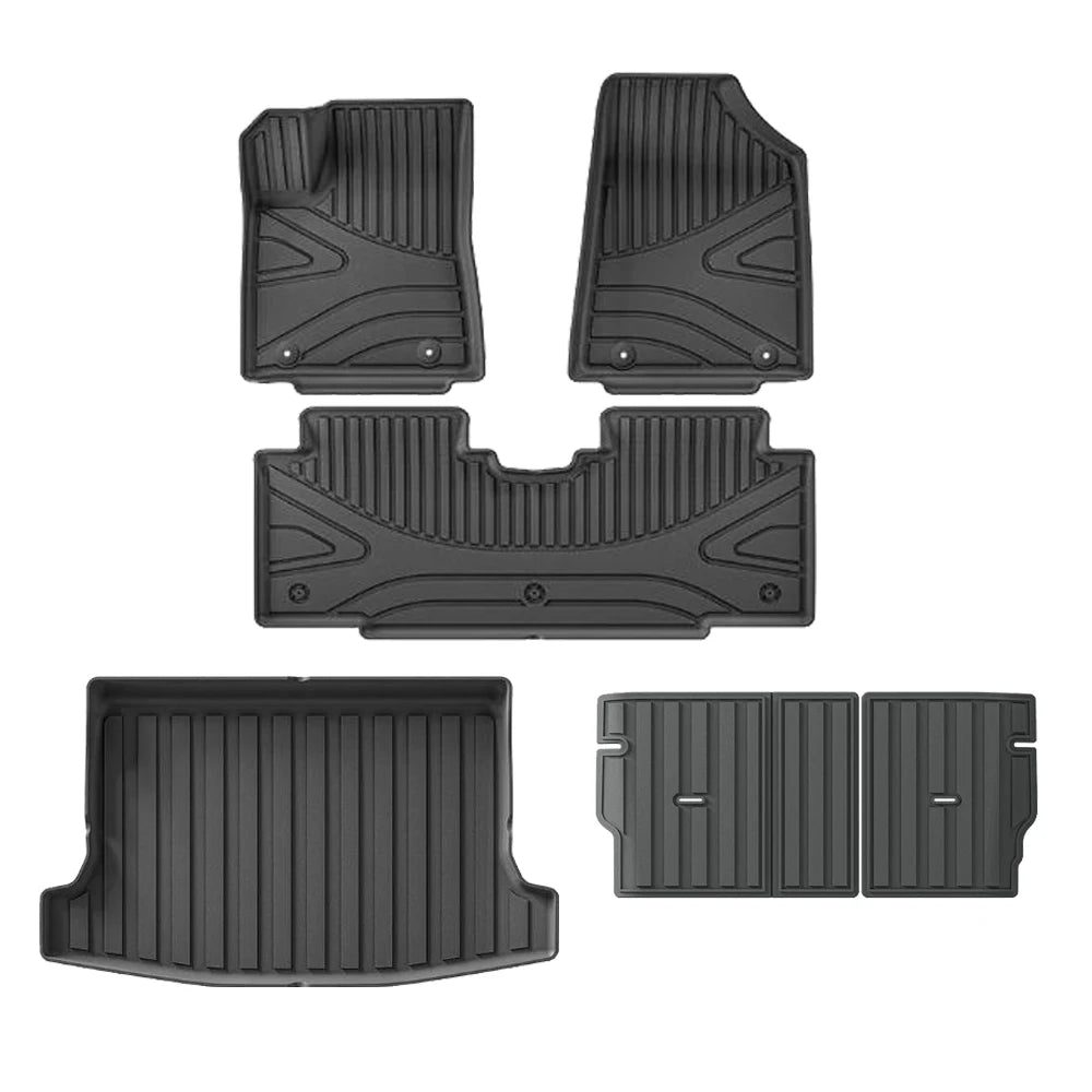 tapis sol coffre voiture noir rayures horizontales moderne imperméable tpe