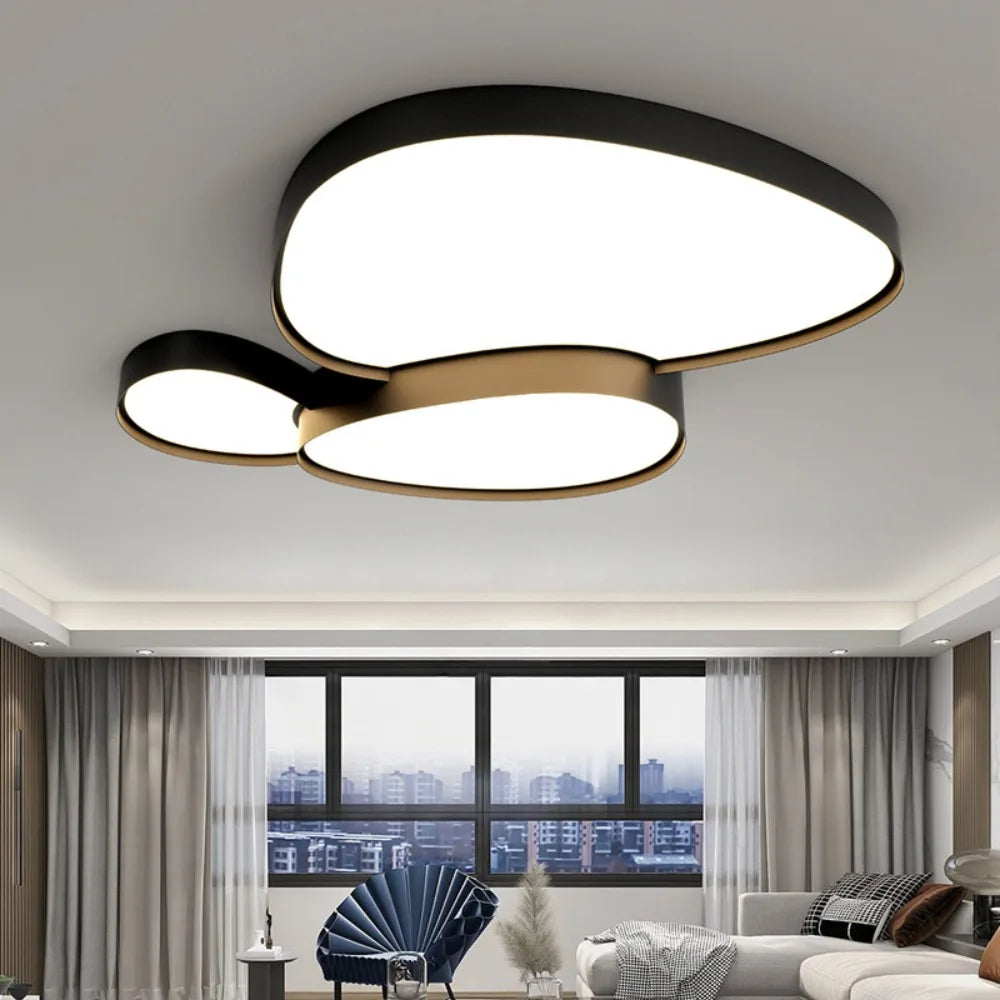lampe moderne noir blanc télécommande led minimaliste chambre salon