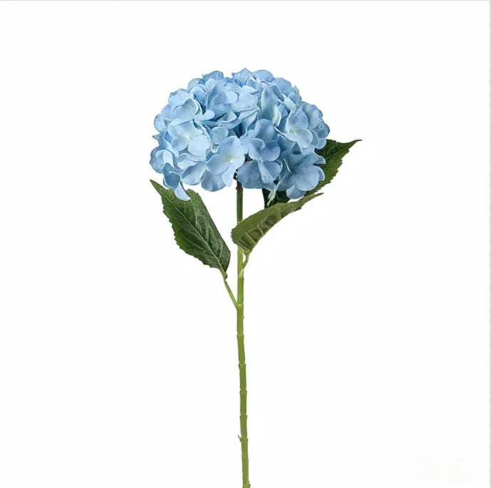 décoration intérieure bouquet artificiel hortensia classique bleu blanc rose vert élégant transparent