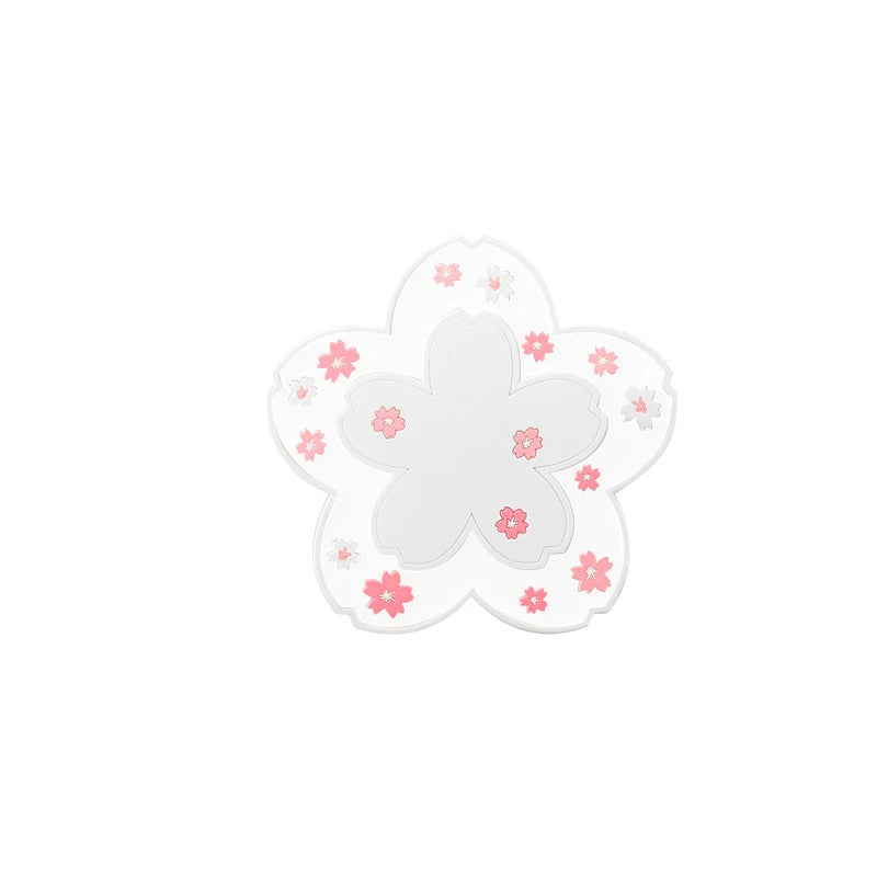 serviettes table motif fleurs cerisier moderne rose gris blanc