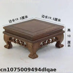 support d'affichage bois sculpté classique pied table vintage marron foncé motifs naturels