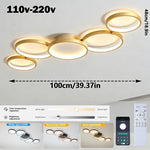 plafonnier led blanc moderne télécommande nuances lumière minimaliste couleursgradable bluetooth