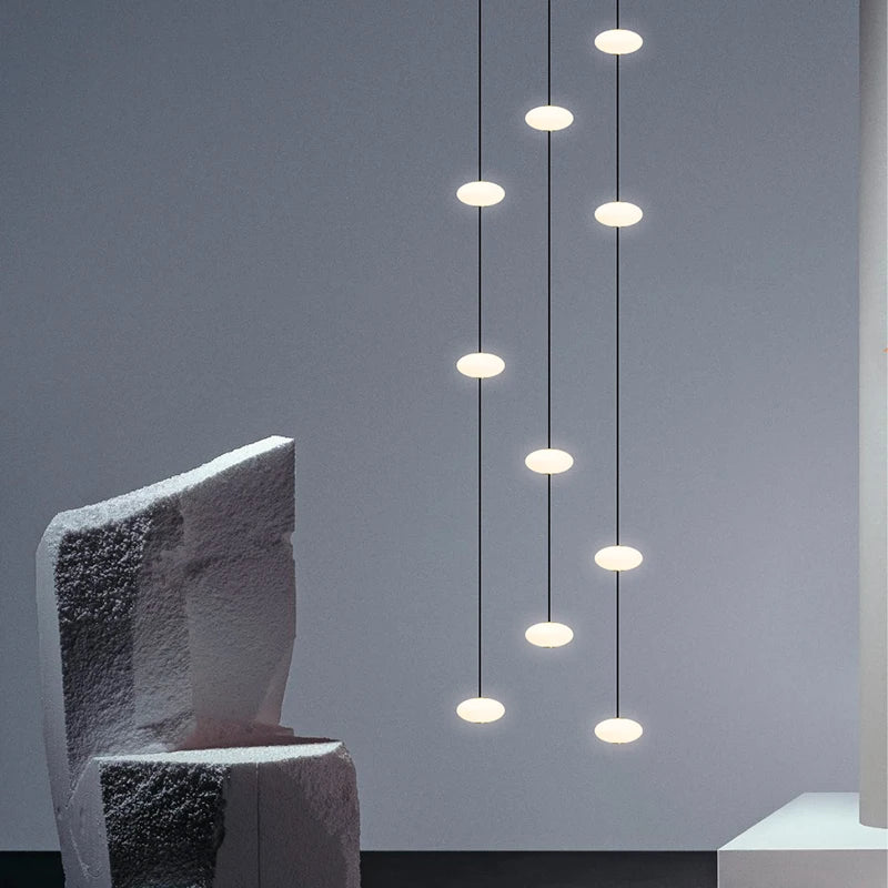 suspension lumineuse moderne blanc noir led salon chambre étude 2000lm 82000lm 90v 260v