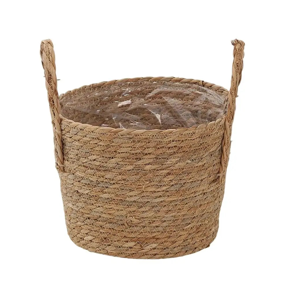paniers plantes naturels rustiques boho chic poignées corde intérieur extérieur balcon jardin