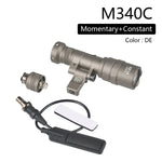 lampe torche tactique led noir texturée clip picatinny rechargeable chasse airsoft moderne