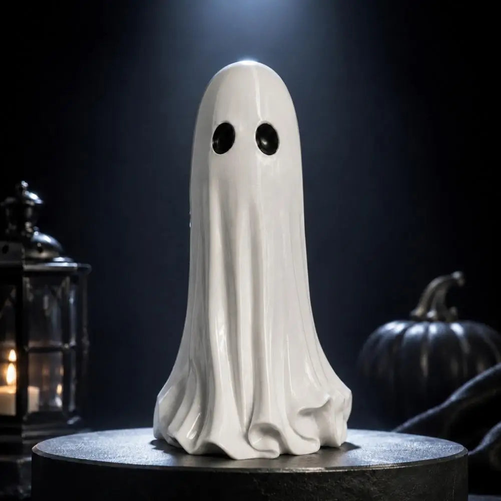 lampe fantôme transparente halloween oeil noir deco table led imprimée 3d plastique blanc fantaisie