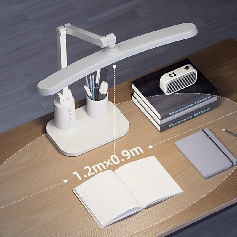 lampe rechargeable led moderne blanc mat porte crayons interrupteur tactile support smartphone