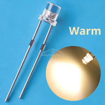 diodes led 3v transparentes bleues vertes rouges chaudes jaunes blanches roses violettes oranges plat