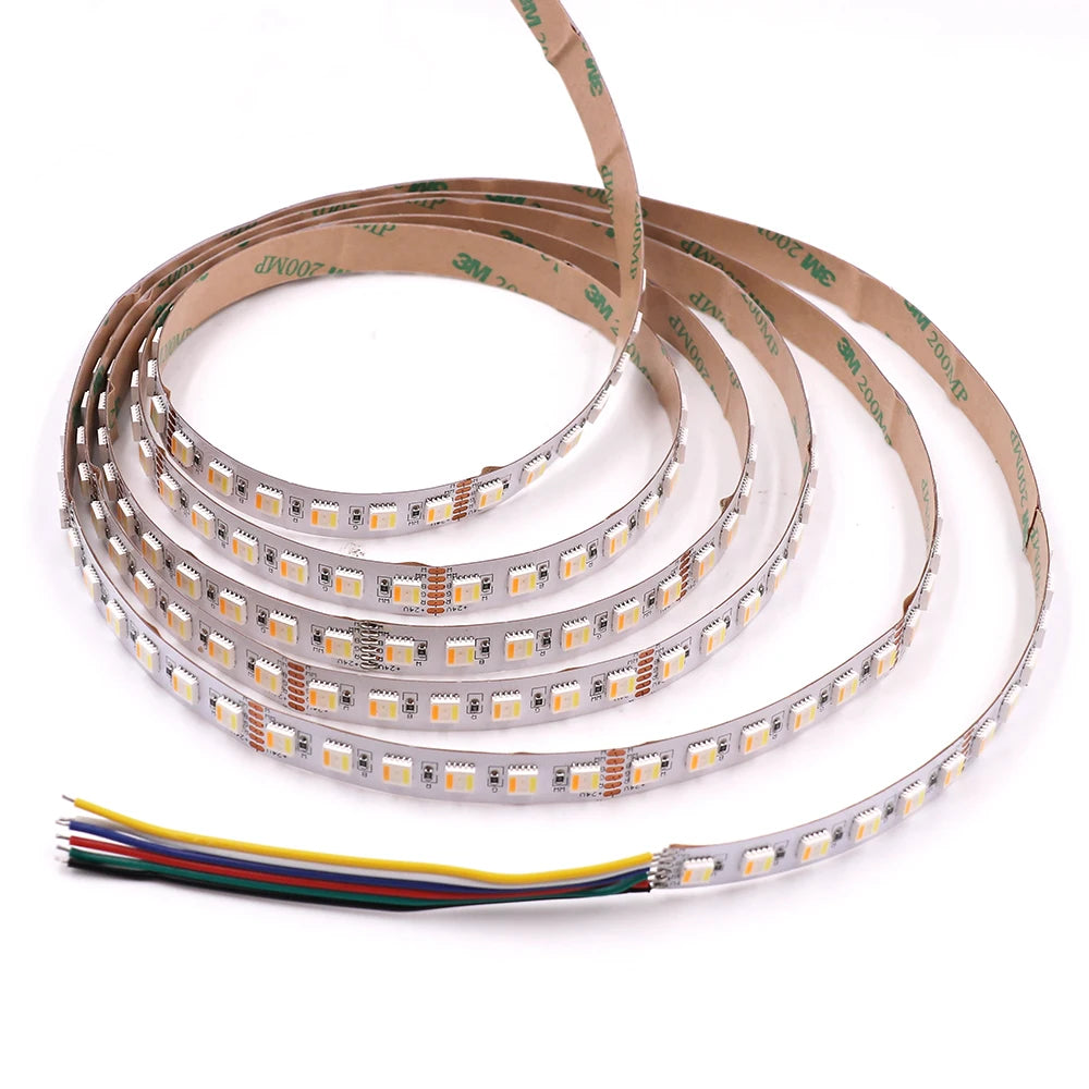 ruban led flexible rgb blanc chaud ip65 60leds adhésif moderne étanche 5m