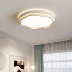 plafonnier led moderne blanc beige rond ondulé mat intérieur minimaliste intensité variable toucher