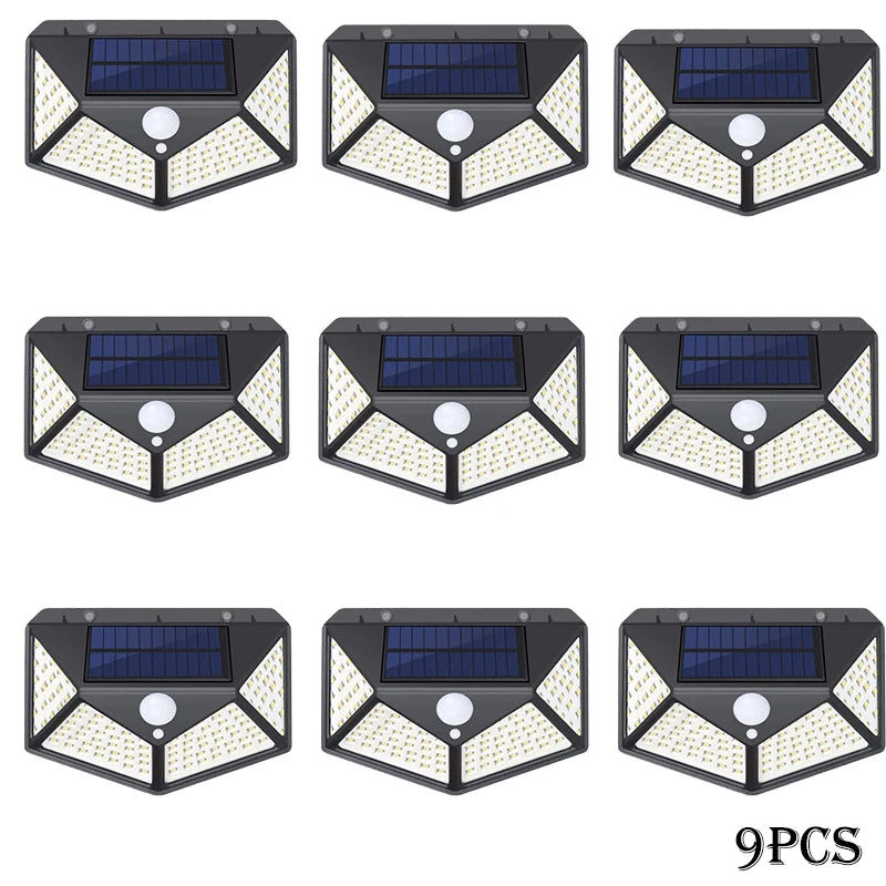 lampe murale solaire motion sensor led moderne extérieure ip65 garage jardin porte