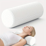 coussin ergonomique blanc mousse mémoire forme conique texture pointillée zip 15x40cm lit massage cervical