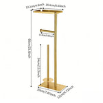 support toilette moderne noir acier inoxydable plaque carrée rouleaux papier toilette brosse wc plateau