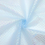 tissu polyester poisson violet blanc bleu clair noir rose jaune clair moderne 50x160cm