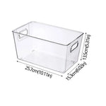 boîtes rangement transparentes plastique réutiliables poignées moderne minimaliste empilables garde manger réfrigérateur congélateur respectueux