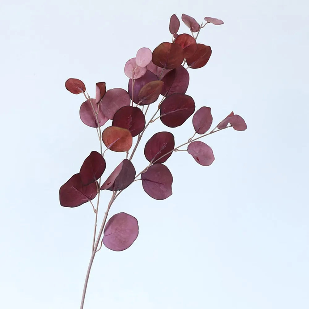 bouquet artificiel moderne feuilles rondes rose beige vert clair extérieur intérieur décoration minimaliste