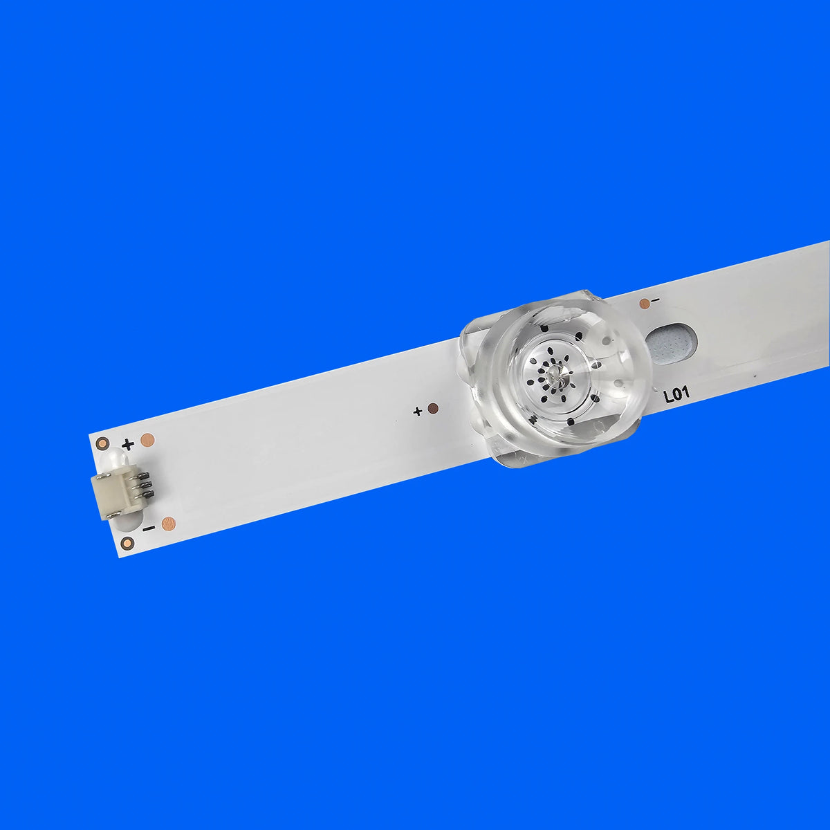 ruban led blanc bleu moderne adhésif connecteur broches dorées lisse opaquet