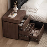 table chevet moderne bois deux tiroirs rangement chambre coucher